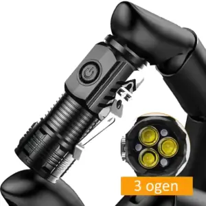 Drie-Ogen Mini Zaklamp - Compact