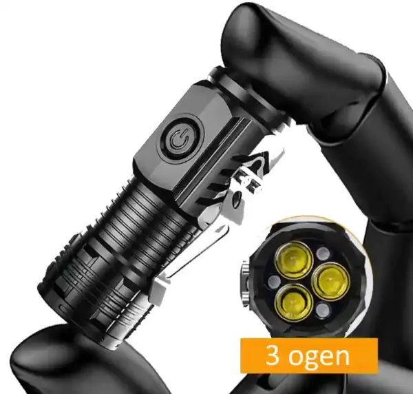 Drie-Ogen Mini Zaklamp - Compact