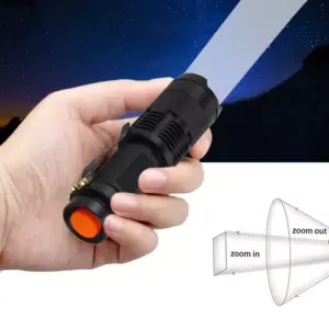 VASTFIRE Mini LED Zaklamp - 1200LM, Zoomfunctie, Waterbestendig en Compact